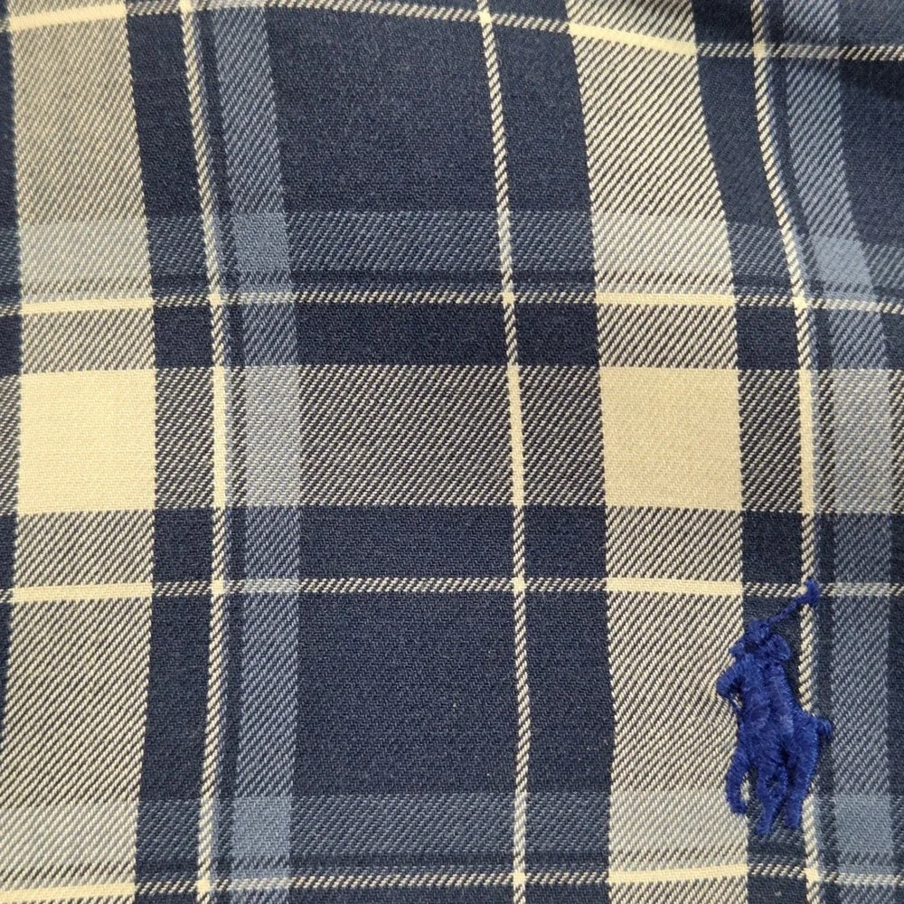 Ralph Lauren Kids XL (18-20) Blue Plaid Long Sleeve Button‎ Down Shirt